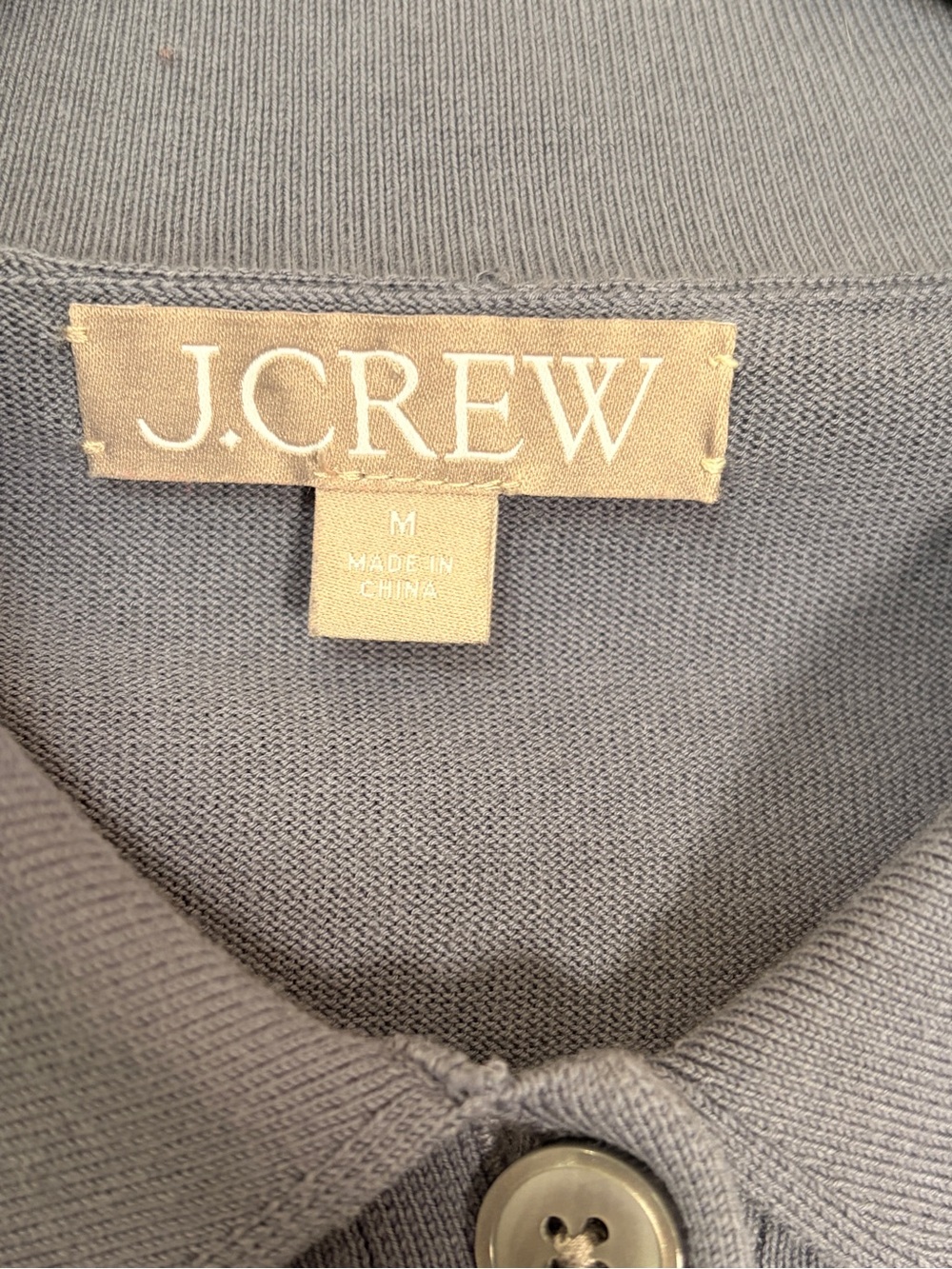 J. Crew Egyptian Cotton Four Button Collared Shirt Steel Blue size M - Picture 8 of 8